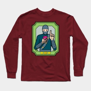 Texting Ninja - Colour Long Sleeve T-Shirt